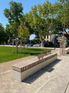 banc mix produits béton et bois Avignon
