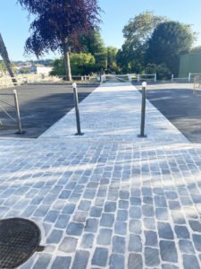 Pavés grès d'inde gris du jardin de l'ile